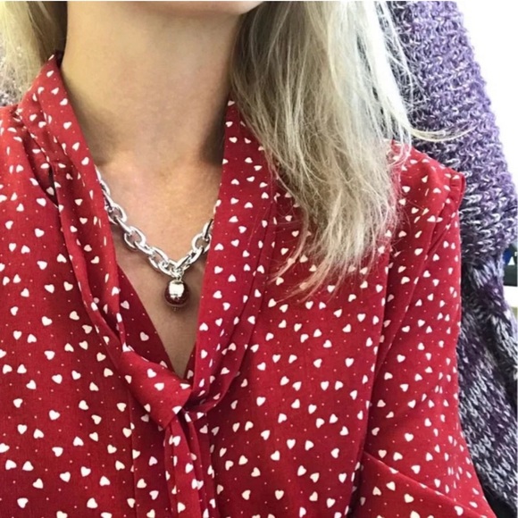 Zara Solid Round Steel Ball And Chain Pendant Oval Link Necklace Women’s Men’s - Picture 12 of 16